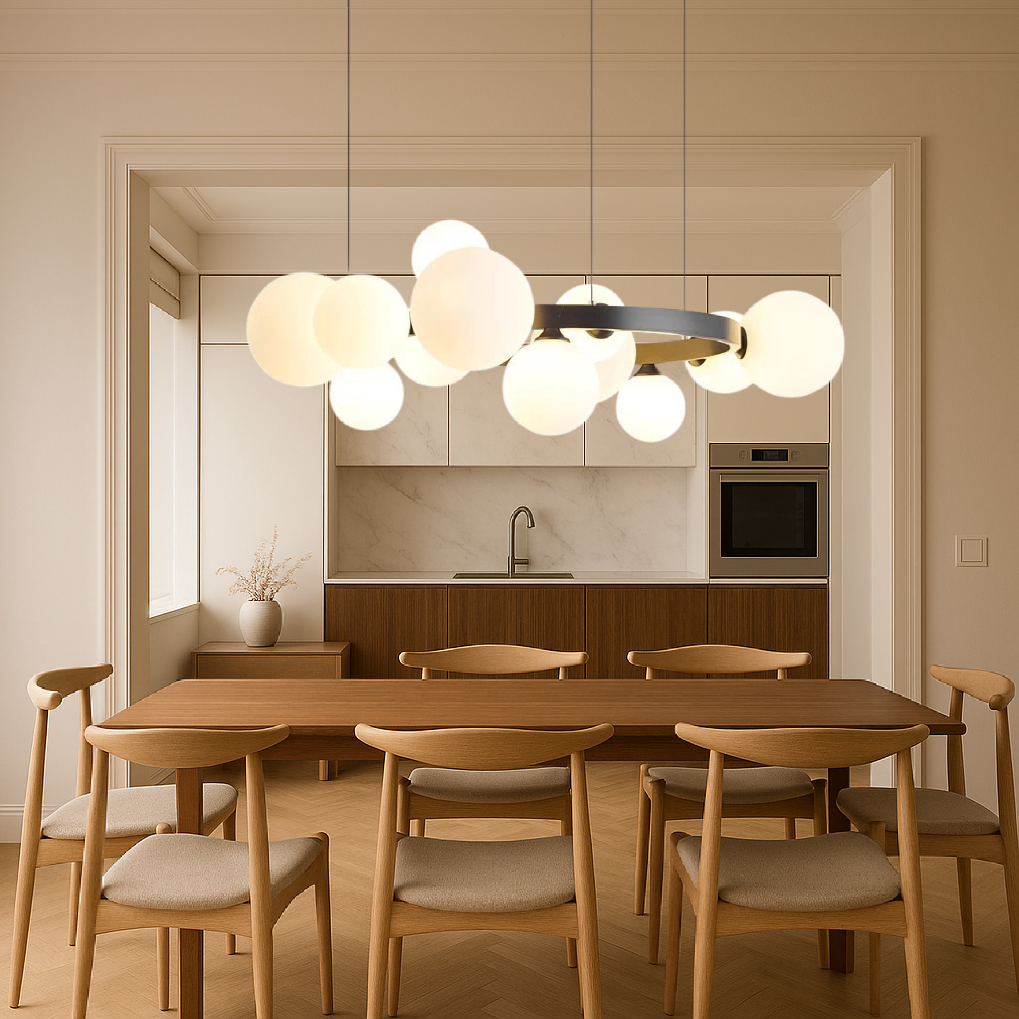 Klarith | Modern Scandinavian Style Living Room Chandelier 4