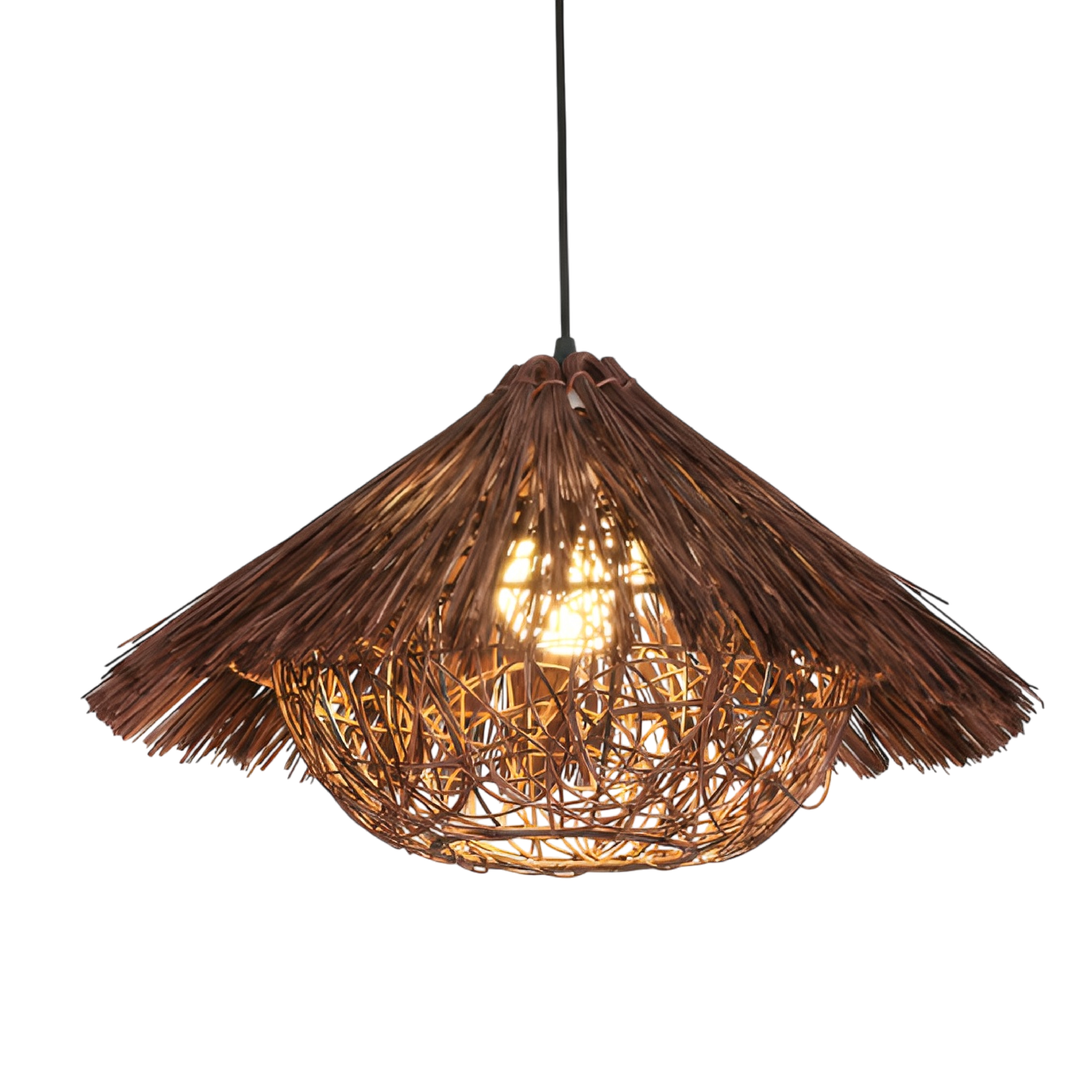 Korin | Vintage Rattan Bamboo Pendant Lamp 0