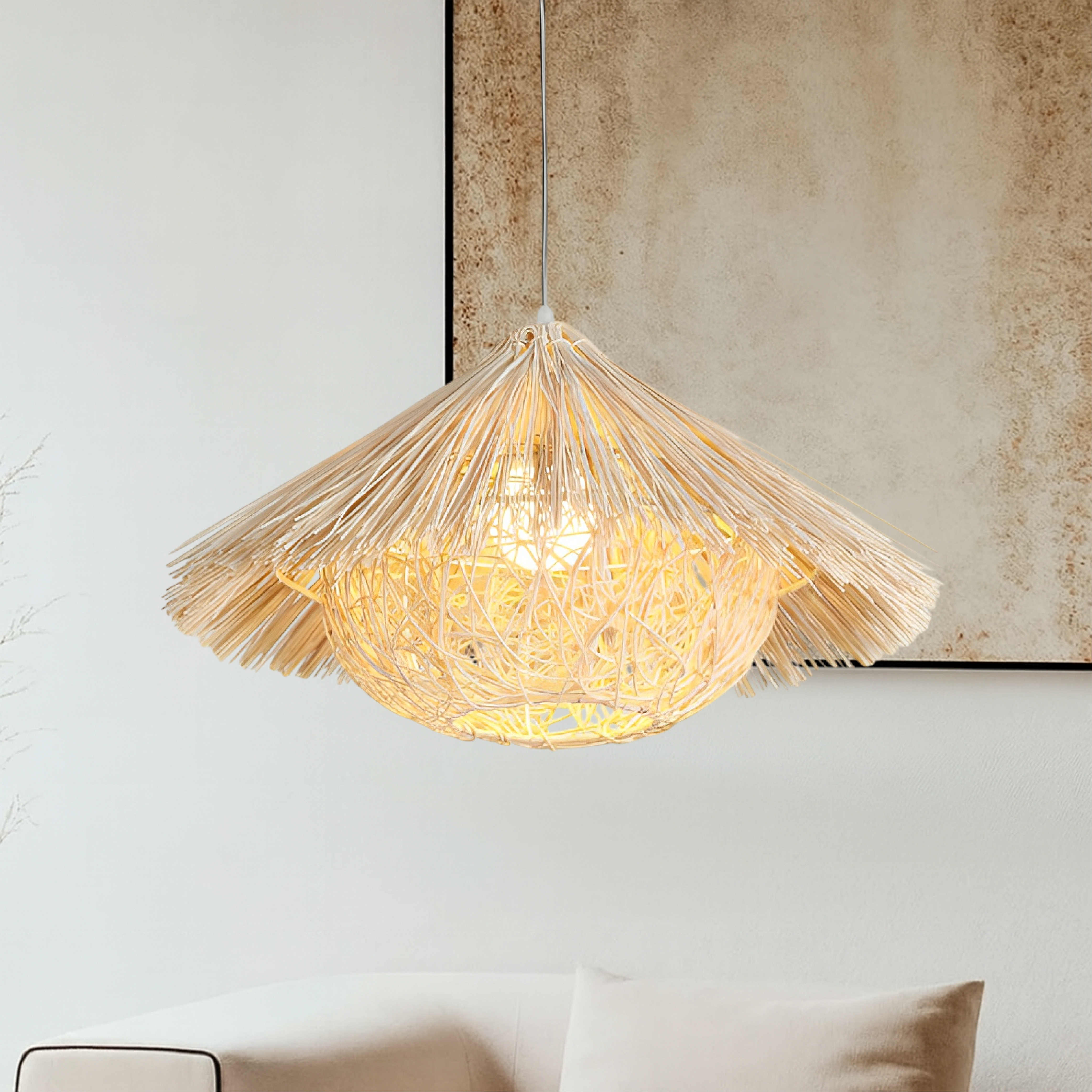 Korin | Vintage Rattan Bamboo Pendant Lamp 3