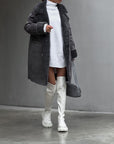Larissa | Elegant Plus Size Coat for Women – Warm Winter Plush Lapel 0
