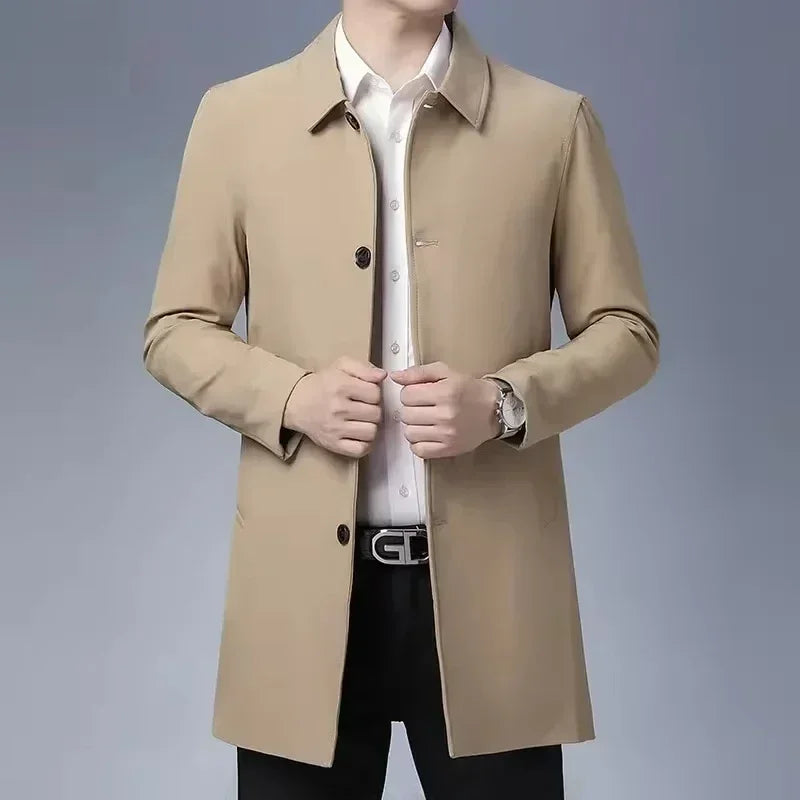 Lars | Classic Men’s Long Coat for a Polished and Professional Look 0