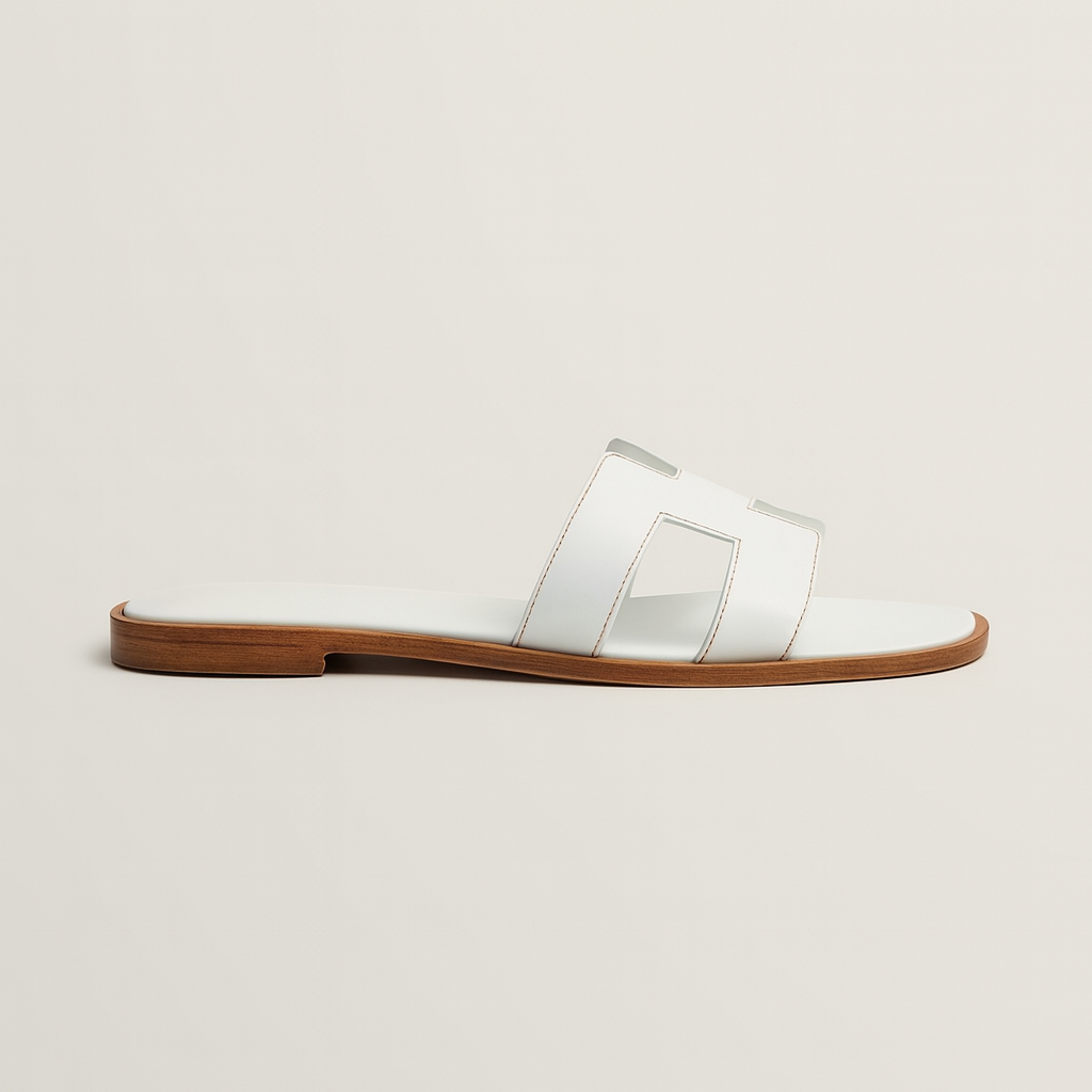 Leather Flat Sandals for Women with Adjustable Cut Out Straps – Comfortable Everyday Footwear 5