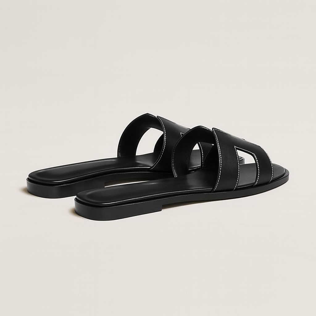 Leather Flat Sandals for Women with Adjustable Cut Out Straps – Comfortable Everyday Footwear 7