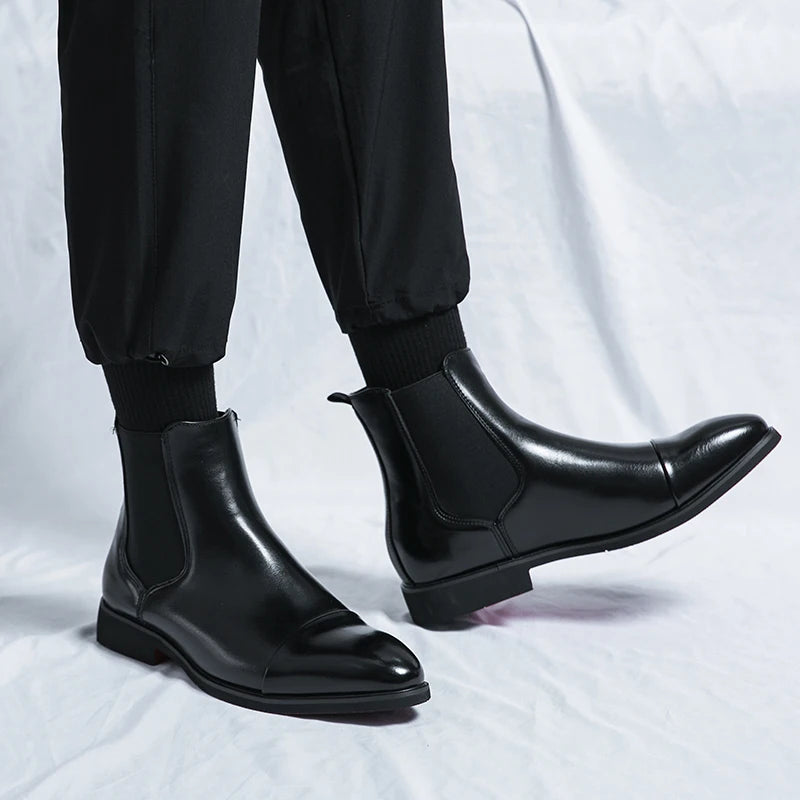 Liam | Classic Comfortable Black Chelsea Boots for Men 1