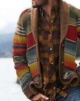 Liam | Cozy Multi-Striped Men's Cardigan Sweater 1