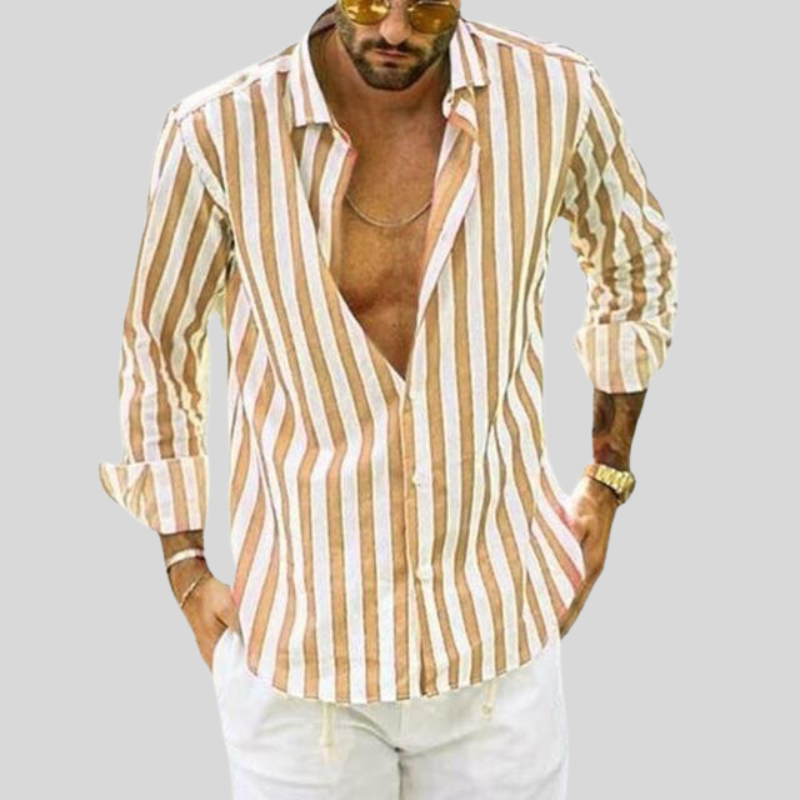 Liam | Modern Slim Fit Striped Men's Shirt 1
