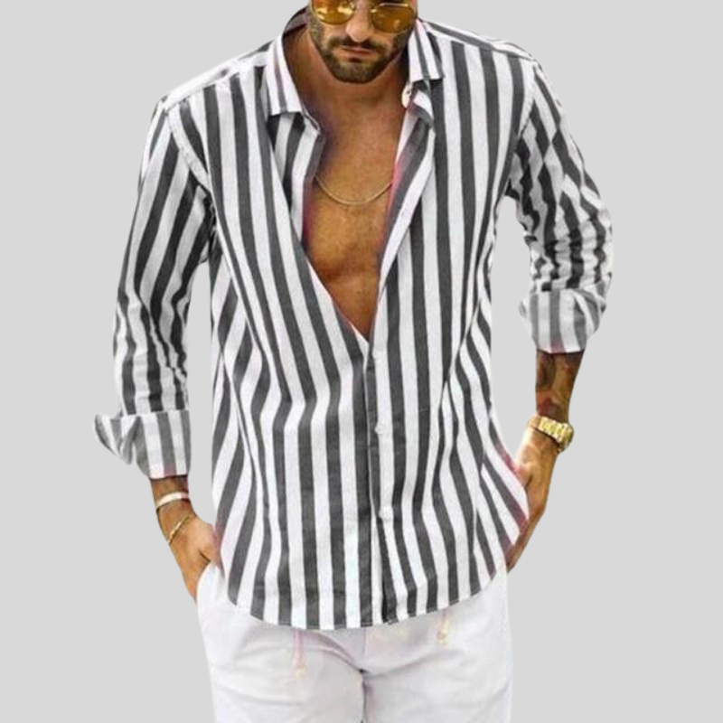 Liam | Modern Slim Fit Striped Men's Shirt 2