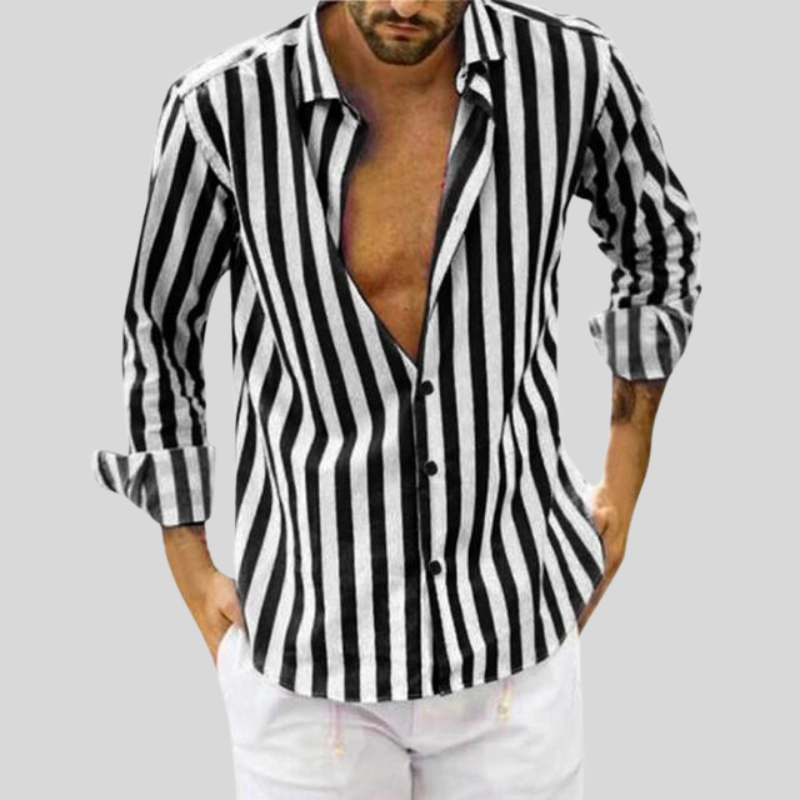 Liam | Modern Slim Fit Striped Men's Shirt 3