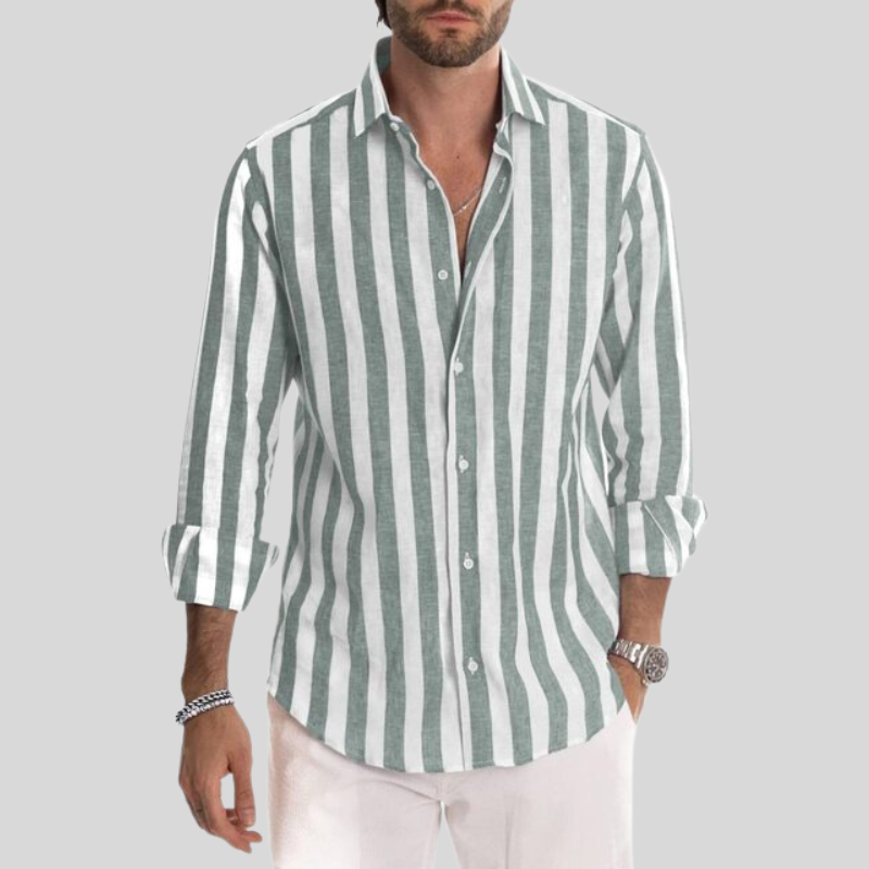 Liam | Modern Slim Fit Striped Men's Shirt 4