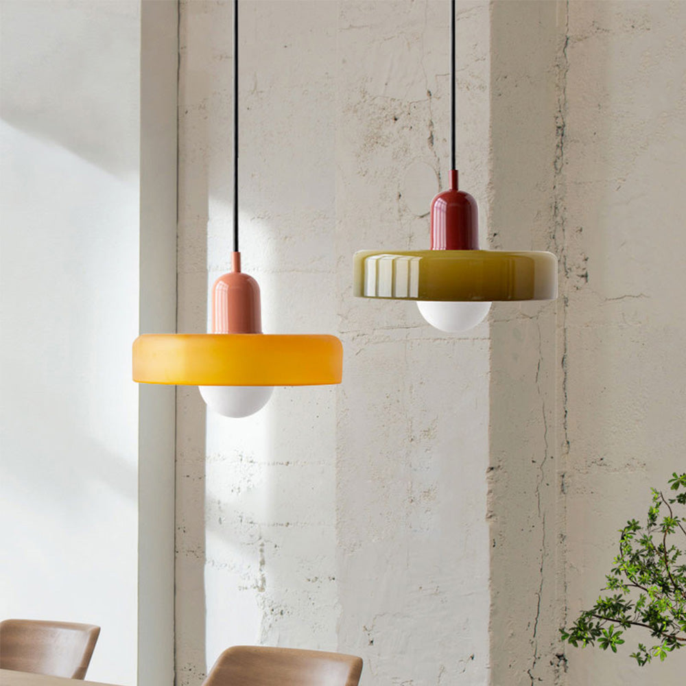 Linea | Bauhaus Colored Glass Pendant Lamp for Classic Interior 1