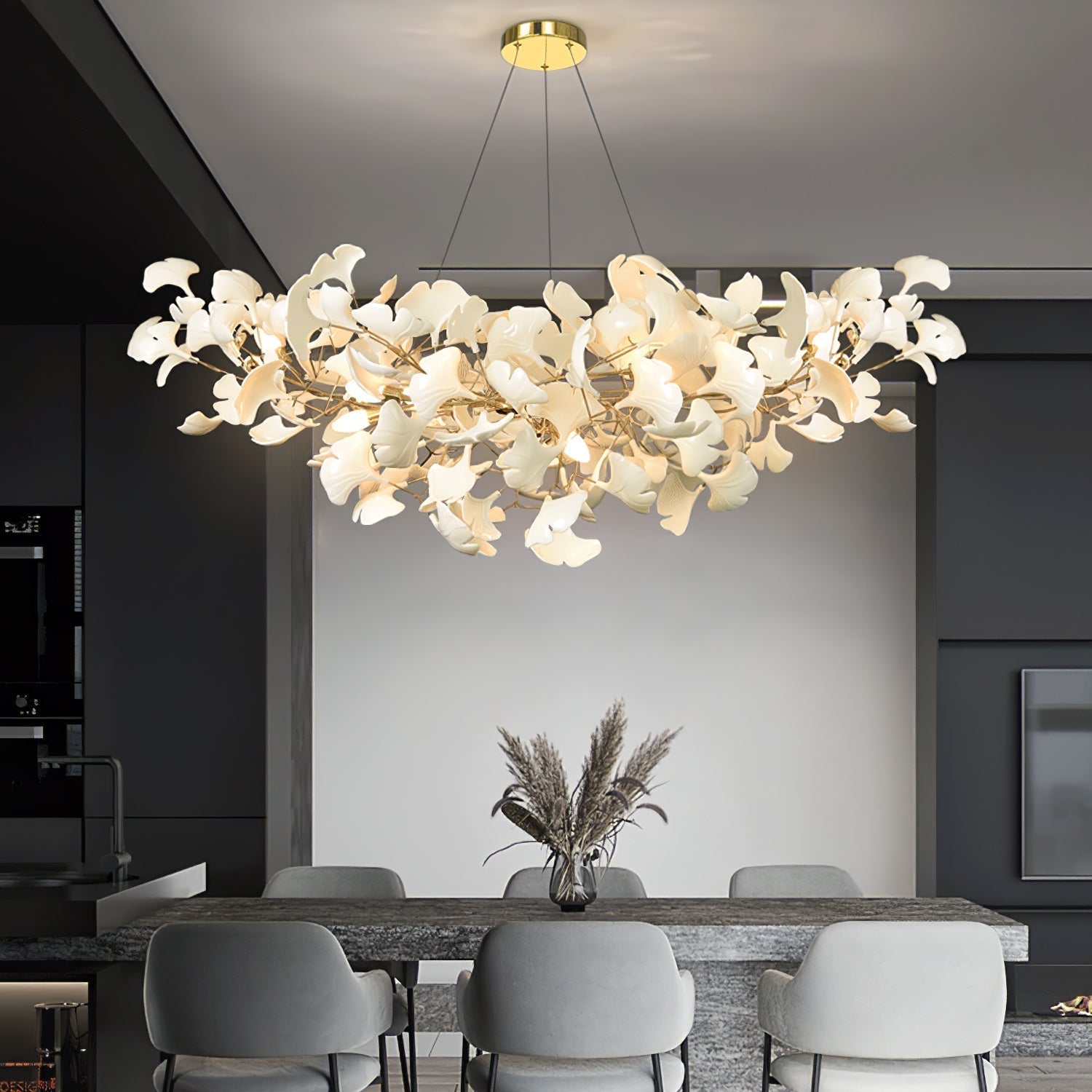 Lixora | Contemporary Gingko Style Chandelier 0