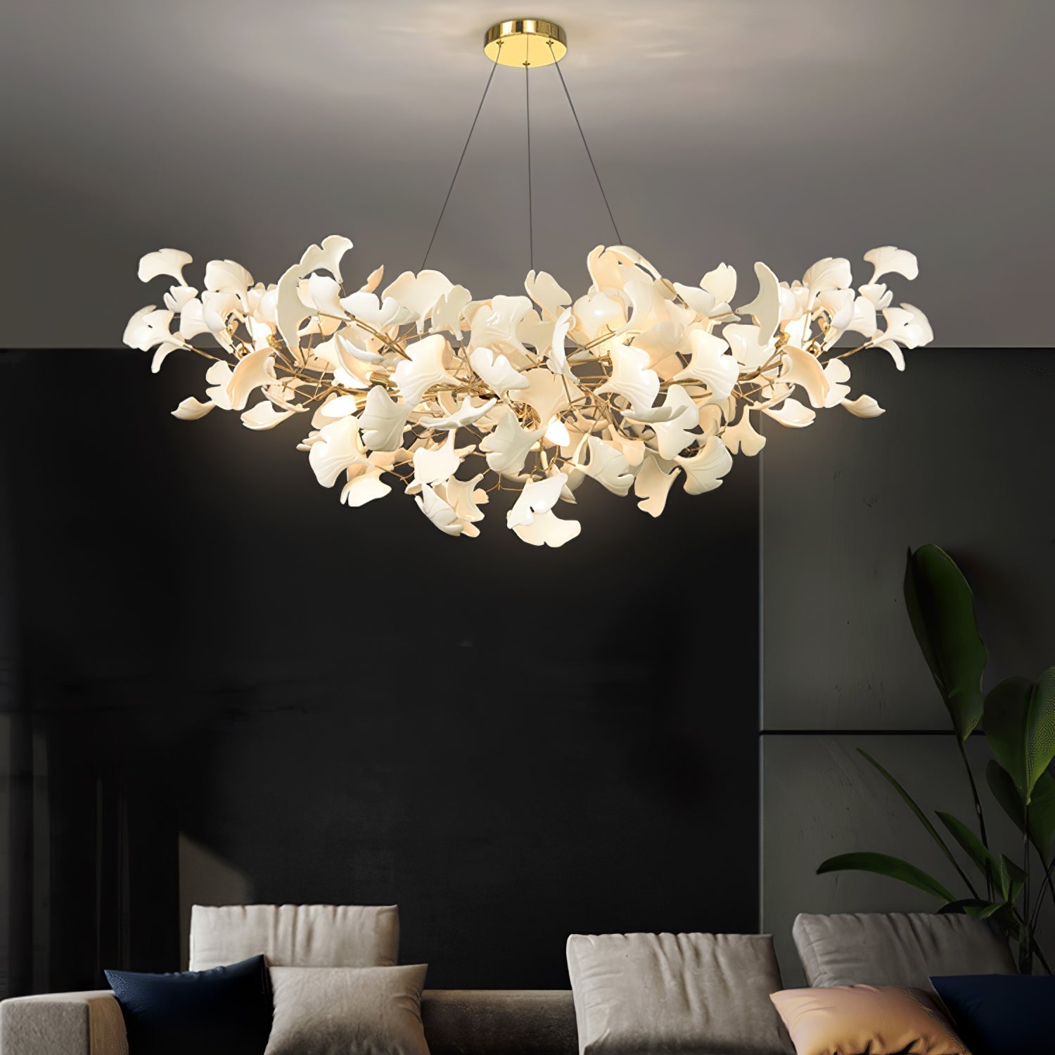 Lixora | Contemporary Gingko Style Chandelier 1
