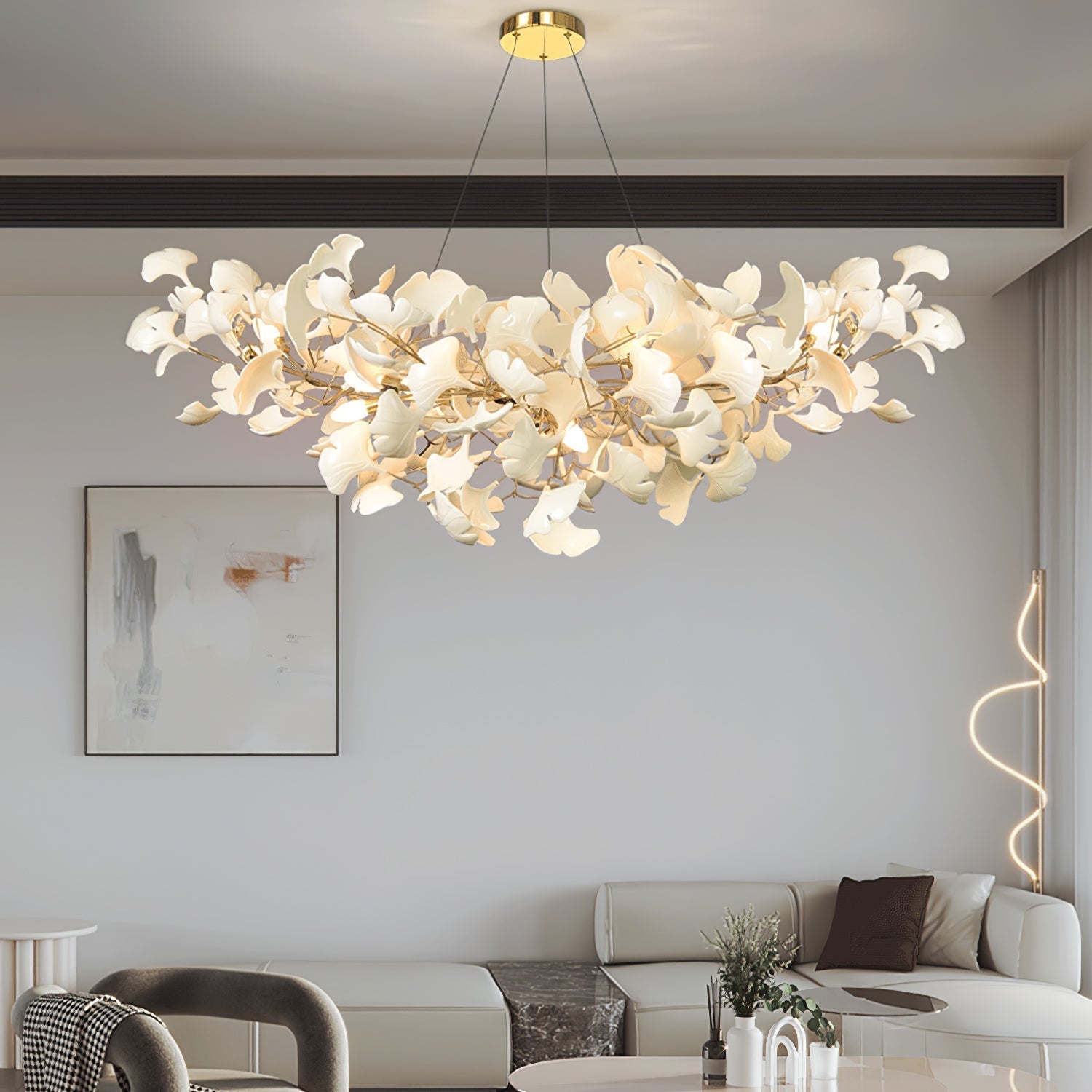 Lixora | Contemporary Gingko Style Chandelier 2
