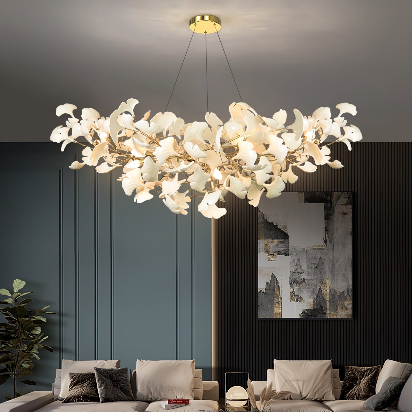 Lixora | Contemporary Gingko Style Chandelier 5
