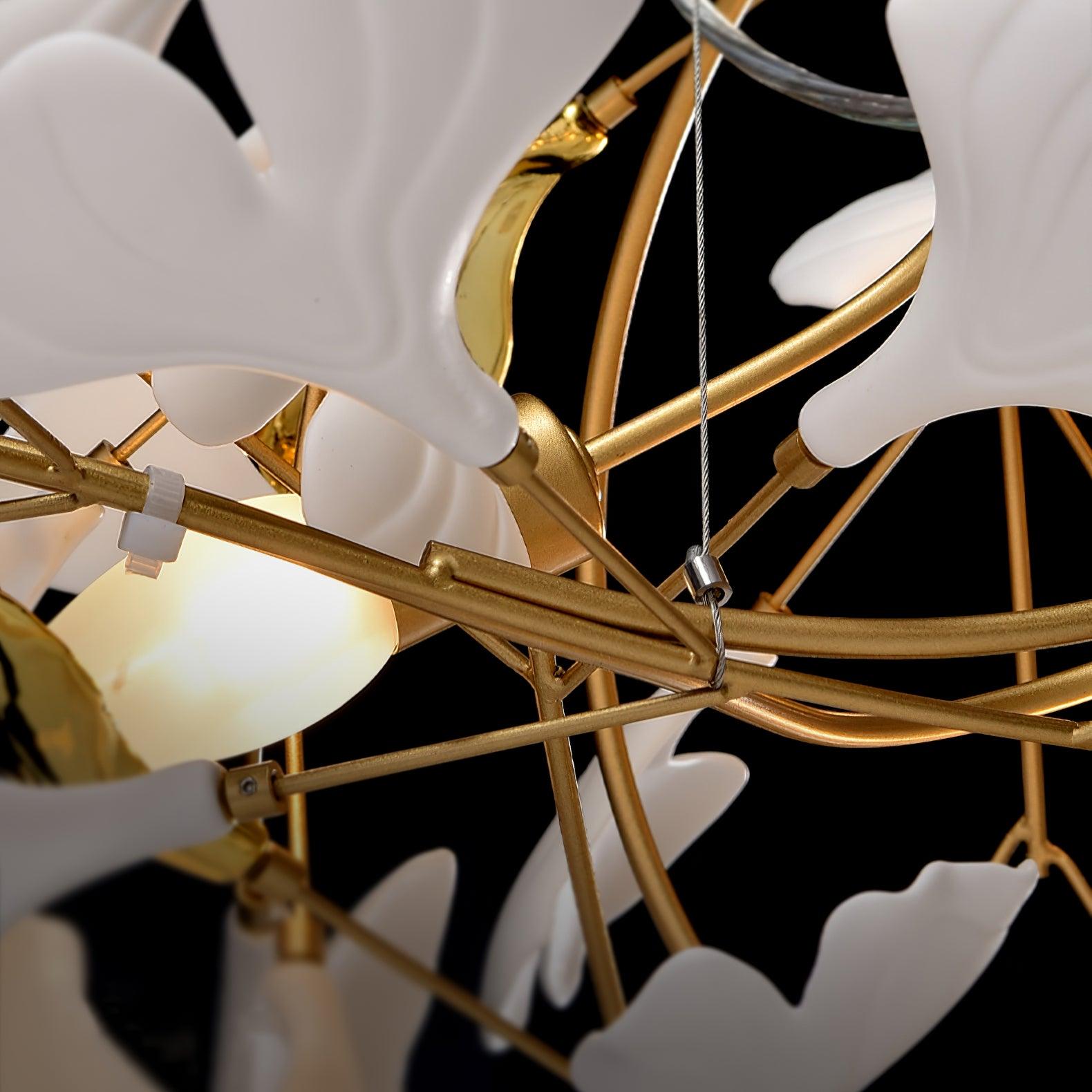 Lixora | Contemporary Gingko Style Chandelier 7