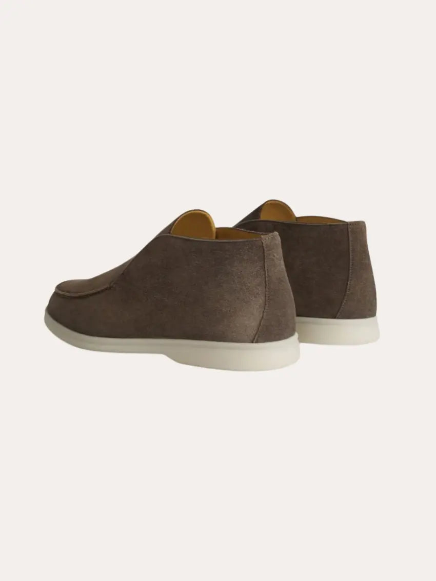 Ethan | Sophisticated Dark Gray Suede Mens Loafers 2