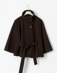 LorezaCape | Elegant Chic Women's Winter Cape Coat with High Collar 10