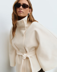 LorezaCape | Elegant Chic Women's Winter Cape Coat with High Collar 2