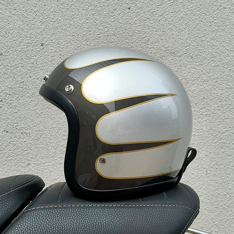 Low Profile Vintage Motorcycle Helmet - DOT and ECE Approved 10