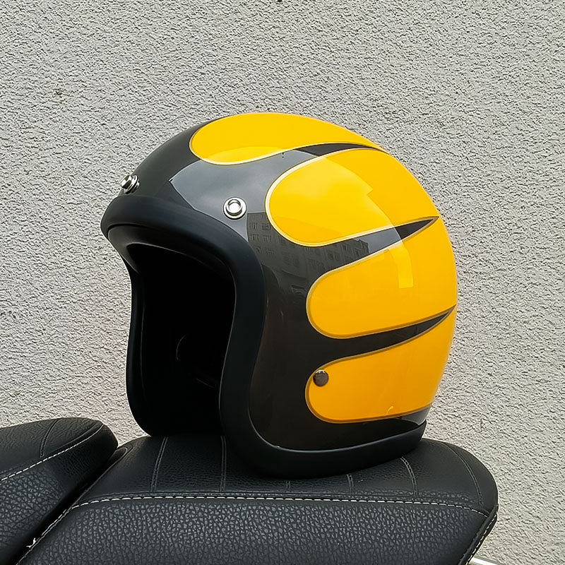 Low Profile Vintage Motorcycle Helmet - DOT and ECE Approved 13