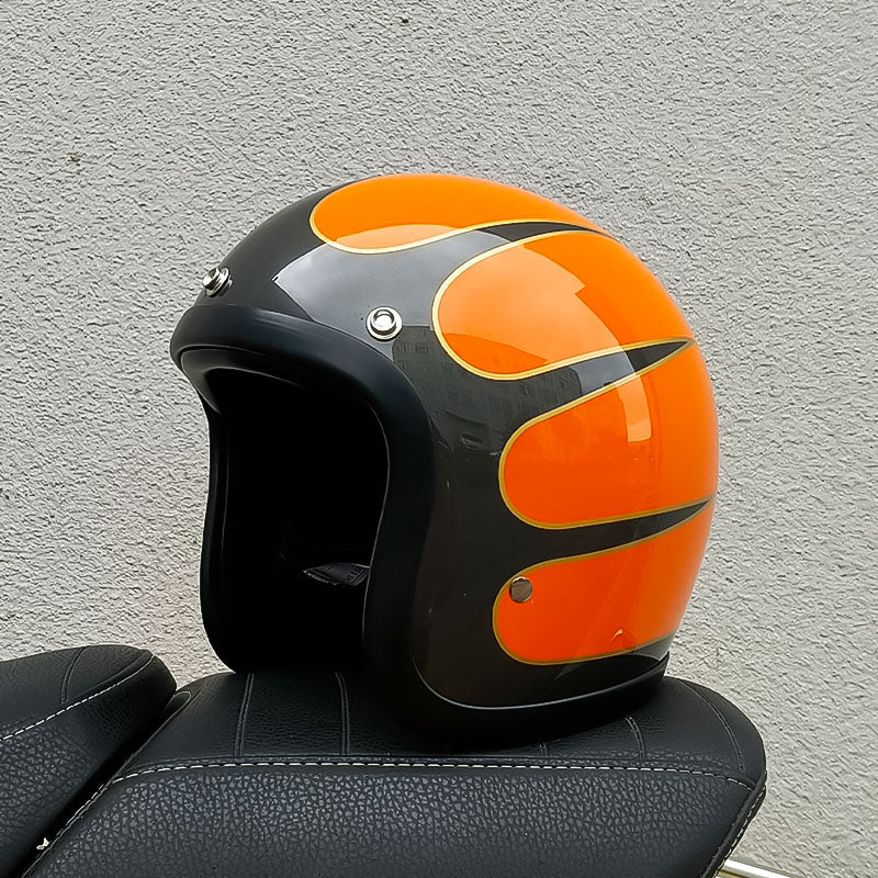 Low Profile Vintage Motorcycle Helmet - DOT and ECE Approved 14