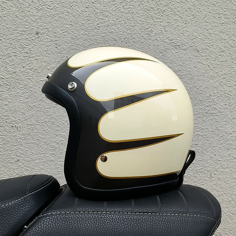 Low Profile Vintage Motorcycle Helmet - DOT and ECE Approved 15
