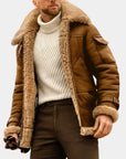 Lucas | Aviator-Style Leather Winter Jacket for Men 1