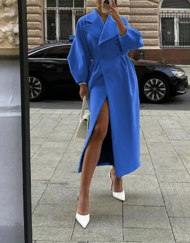Luciana | Classic Women's Wool Winter Coat with Oversized Lapel Style 2