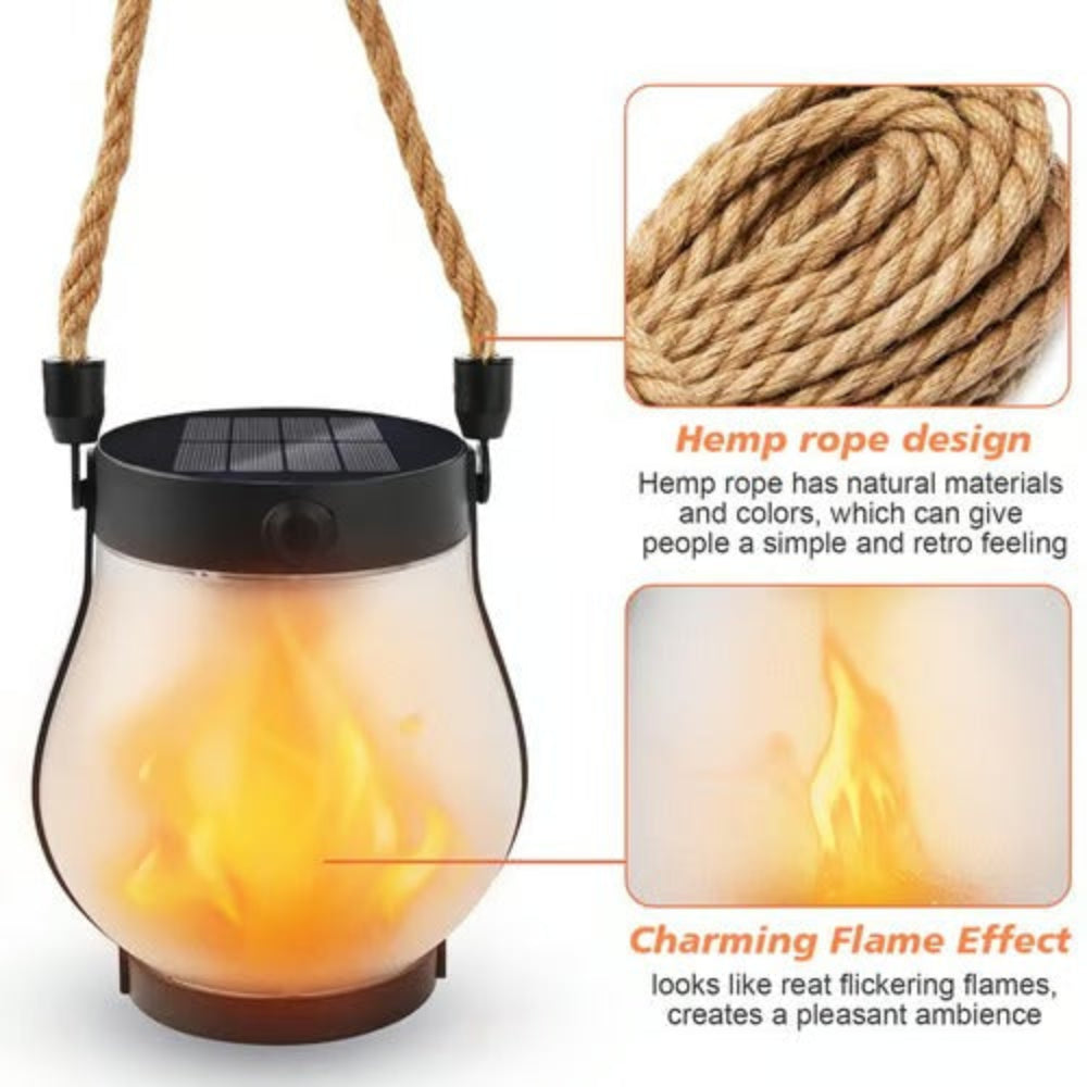 LumaGlow | Stylish Waterproof Solar Lantern with Flickering Flame Effect 8