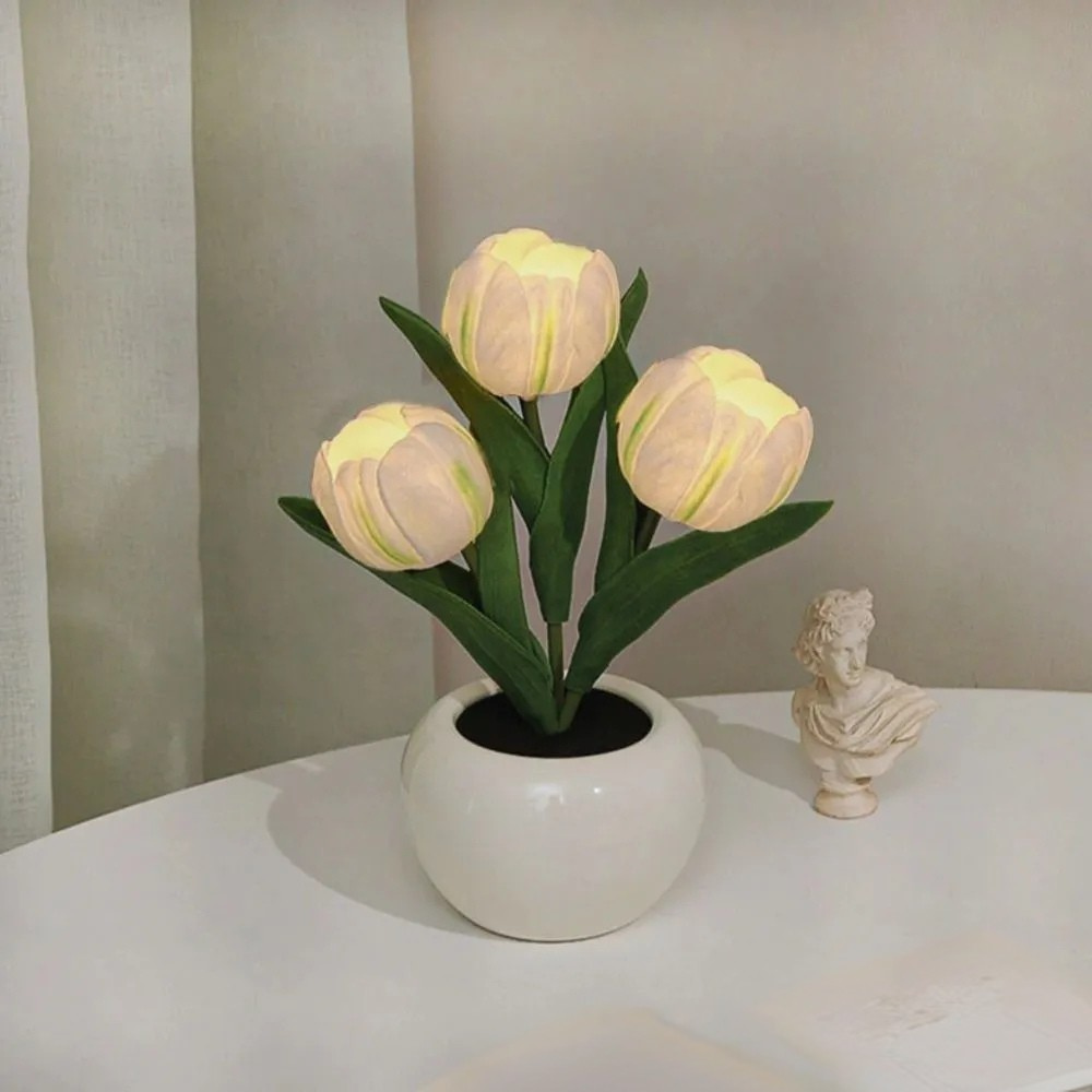 LumaPort | Modern LED Table Lamp with Floral Pot Design for Home Décor 2