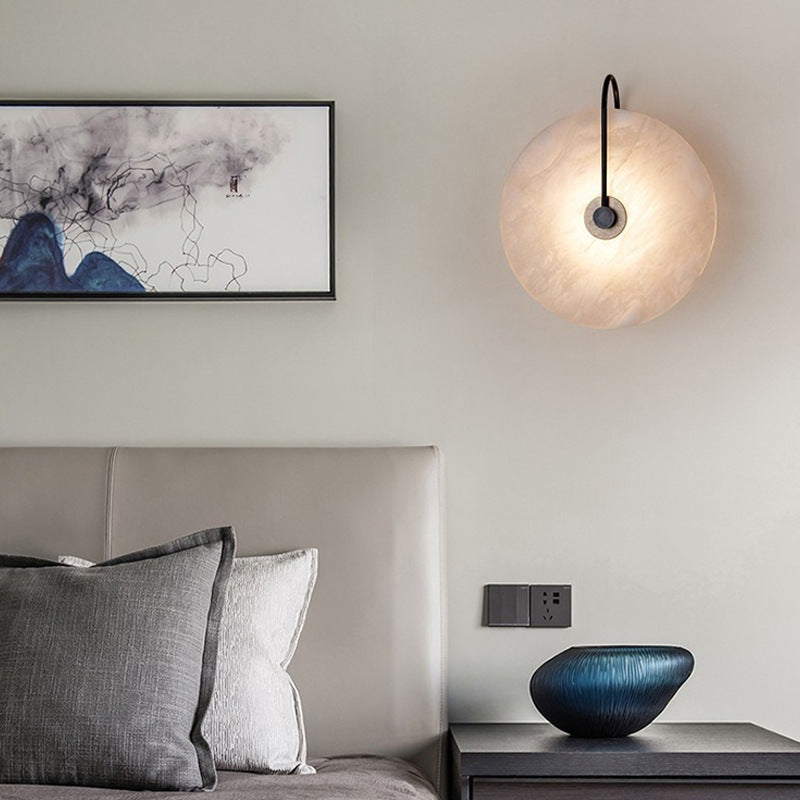 Lumenda | Modern Alab Marble LED Wall Lamp for Minimalist Elegance 7
