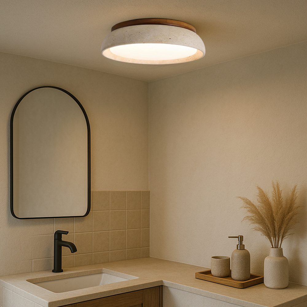 Lumeon | Travertine-style Ceiling Lamp for Classic Look 0