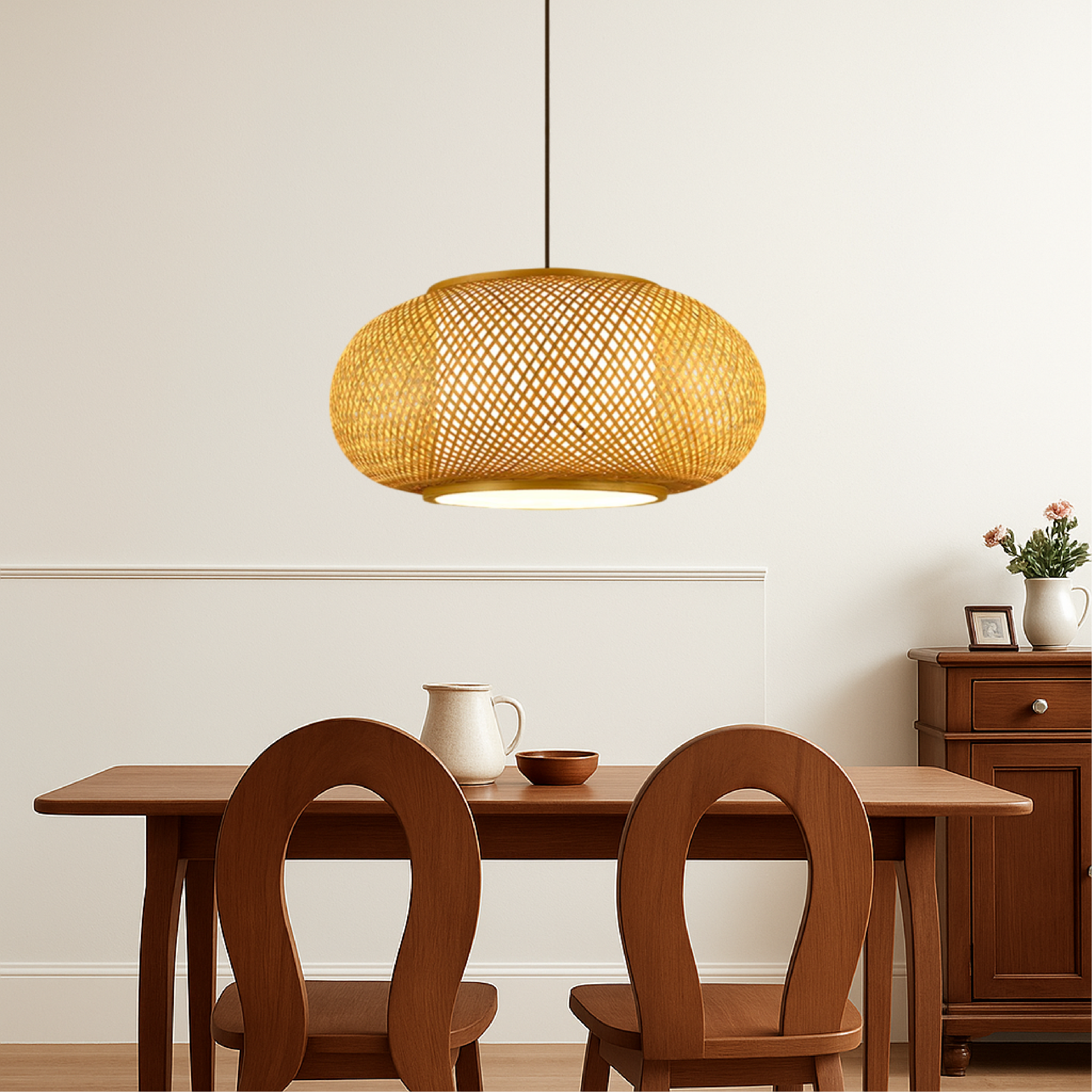 Lumetriq | Vintage Style Bamboo Pendant Lamp 1