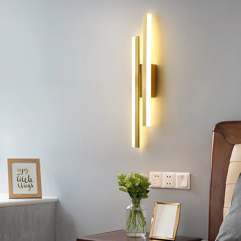 LumiGlow Modern LED Wall Light: Elegant Minimalist Lamp for Hallways &amp; Living Rooms 9