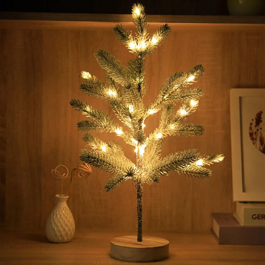 LumiPine – LED Christmas tree table lamp with warm white light 0
