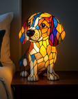 LumiPup | Stained Glass Dog Design Decorative Table Lamp Night Light 0