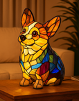 LumiPup | Stained Glass Dog Design Decorative Table Lamp Night Light 4