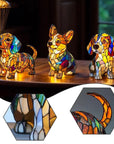 LumiPup | Stained Glass Dog Design Decorative Table Lamp Night Light 7