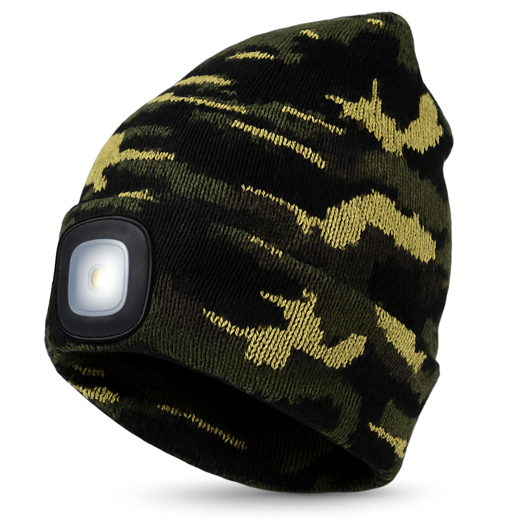 LuminHat | Versatile Warm Knit Beanie with Rechargeable LED Light 10