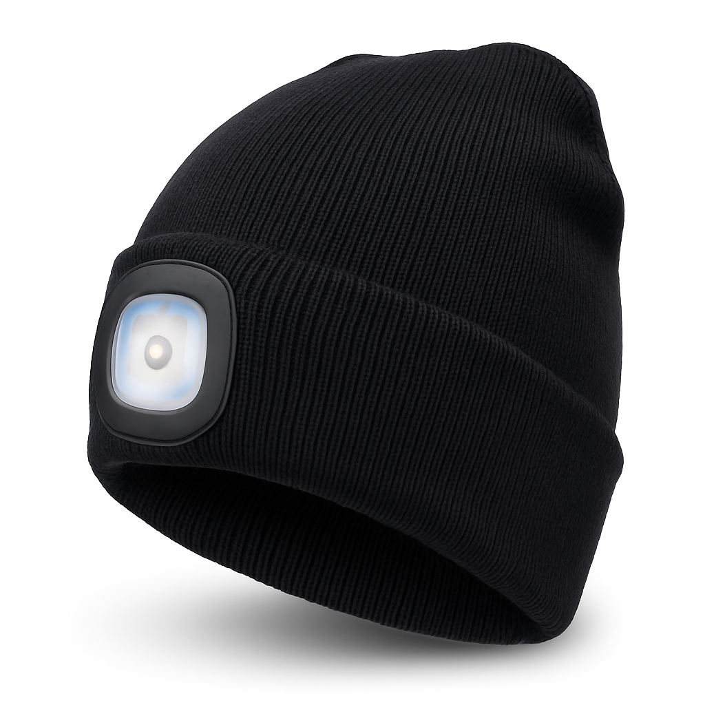 LuminHat | Versatile Warm Knit Beanie with Rechargeable LED Light 11