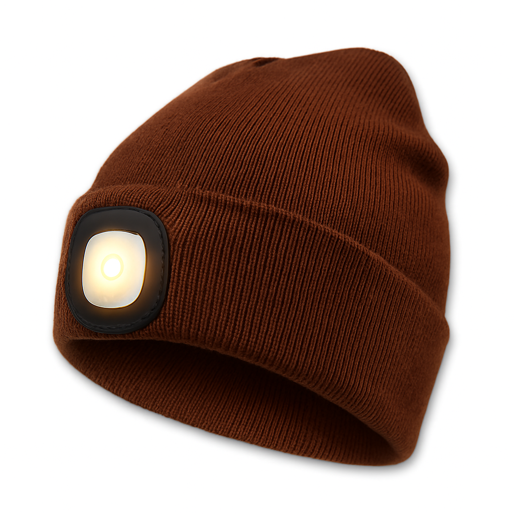 LuminHat | Versatile Warm Knit Beanie with Rechargeable LED Light 9
