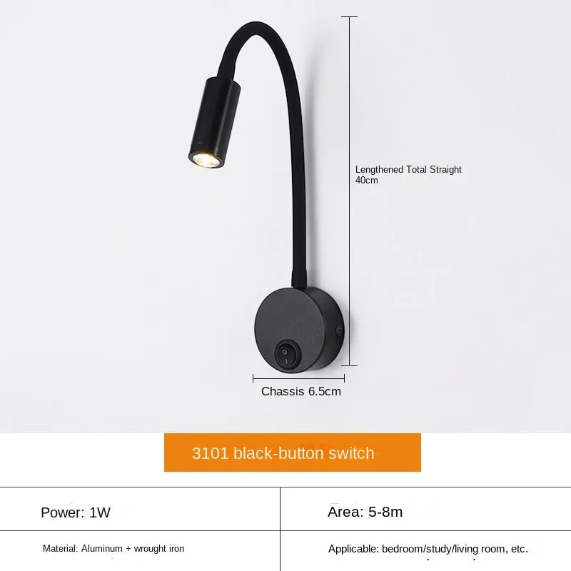 LuminaFlex | Modern Adjustable LED Wall Light for Reading and Work 9