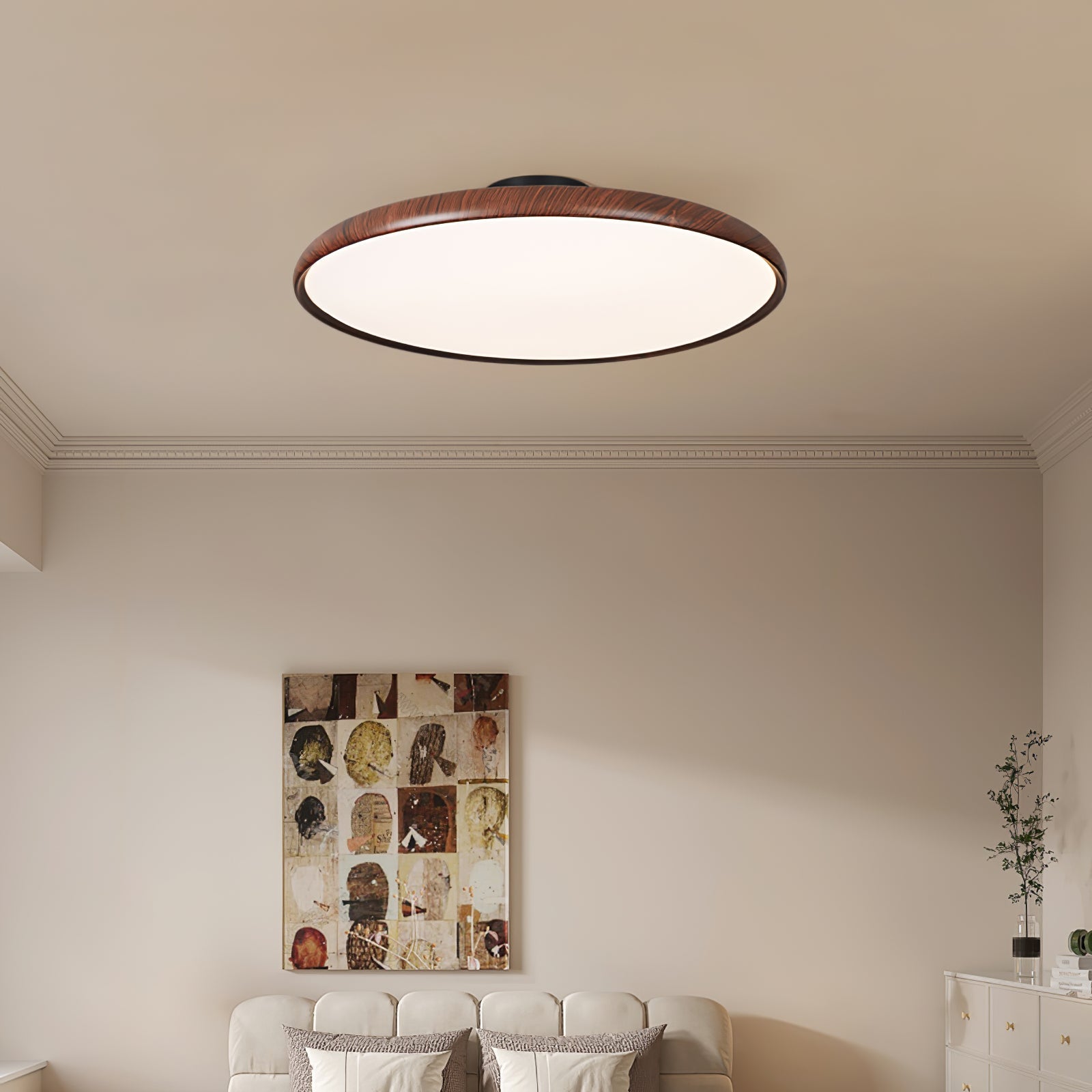 Luminara | Elegant Natural Wood Ceiling Lamp Fixture 4