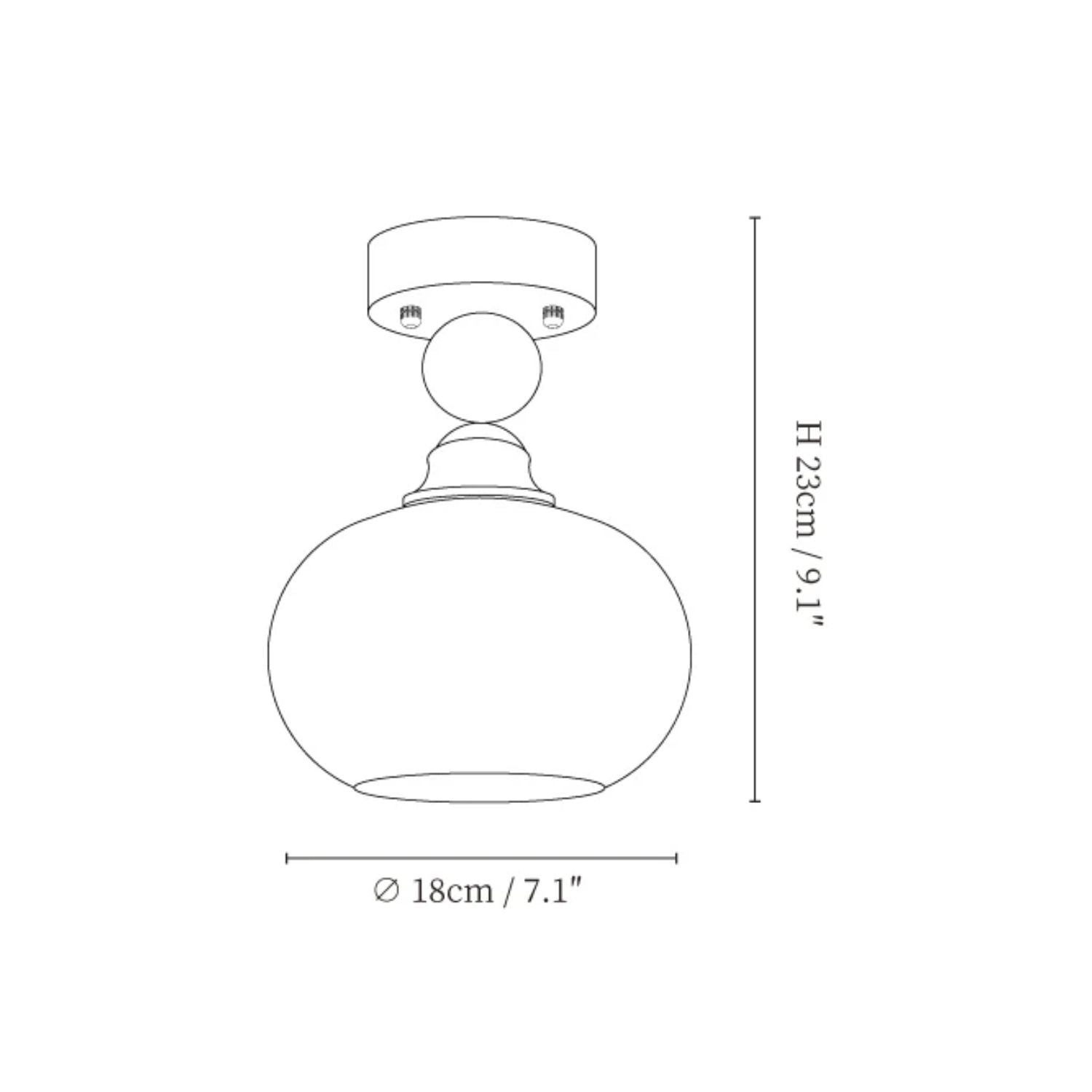 Luminara | Elegant Rustic Glass Ceiling Light Fixture with Walnut Accents 4