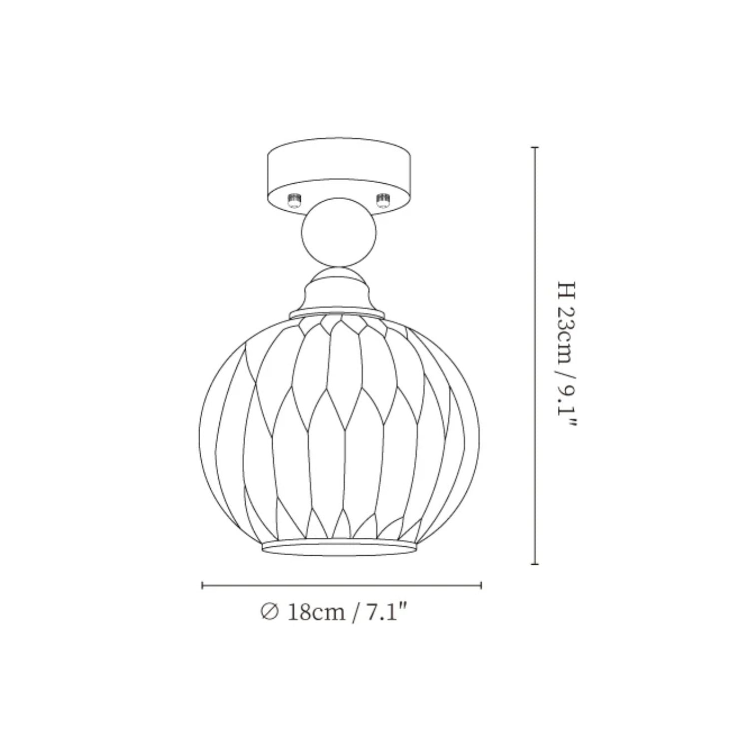 Luminara | Elegant Rustic Glass Ceiling Light Fixture with Walnut Accents 5