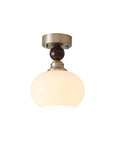 Luminara | Elegant Rustic Glass Ceiling Light Fixture with Walnut Accents 9