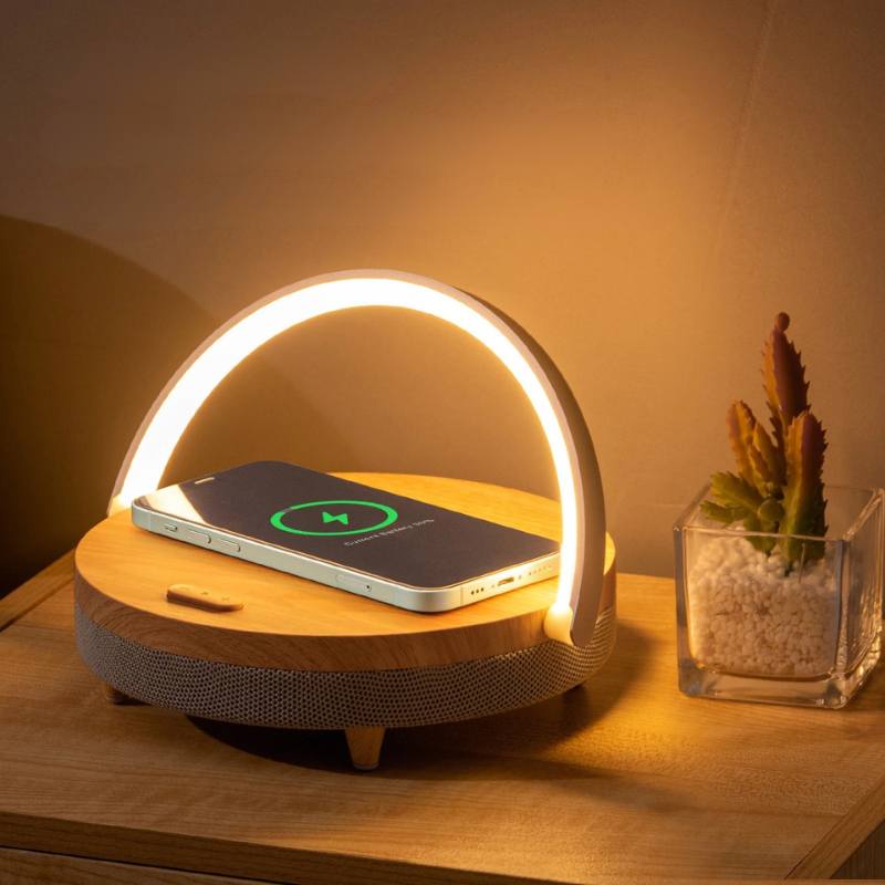 Luminara | Modern Multifunctional Table Lamp with Wireless Charger & Speaker 0
