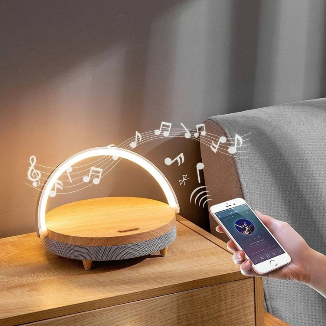Luminara | Modern Multifunctional Table Lamp with Wireless Charger & Speaker 2