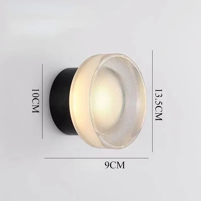 Luminara | Stylish Minimalist Black Round Wall Light Sconce Fixture 1
