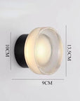 Luminara | Stylish Minimalist Black Round Wall Light Sconce Fixture 1